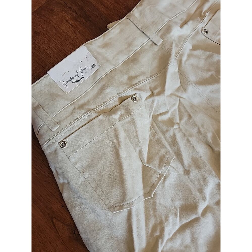 Jennifer & Grace Women’s Plus Khaki Tan Capri Dress Pants Sz 22w - Picture 11 of 12